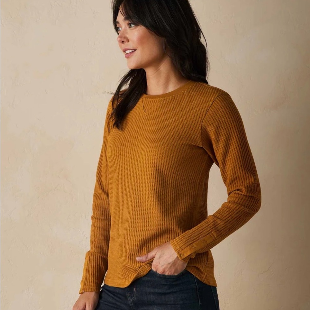 The‎ Normal Brand Tan Waffle Knit Henley